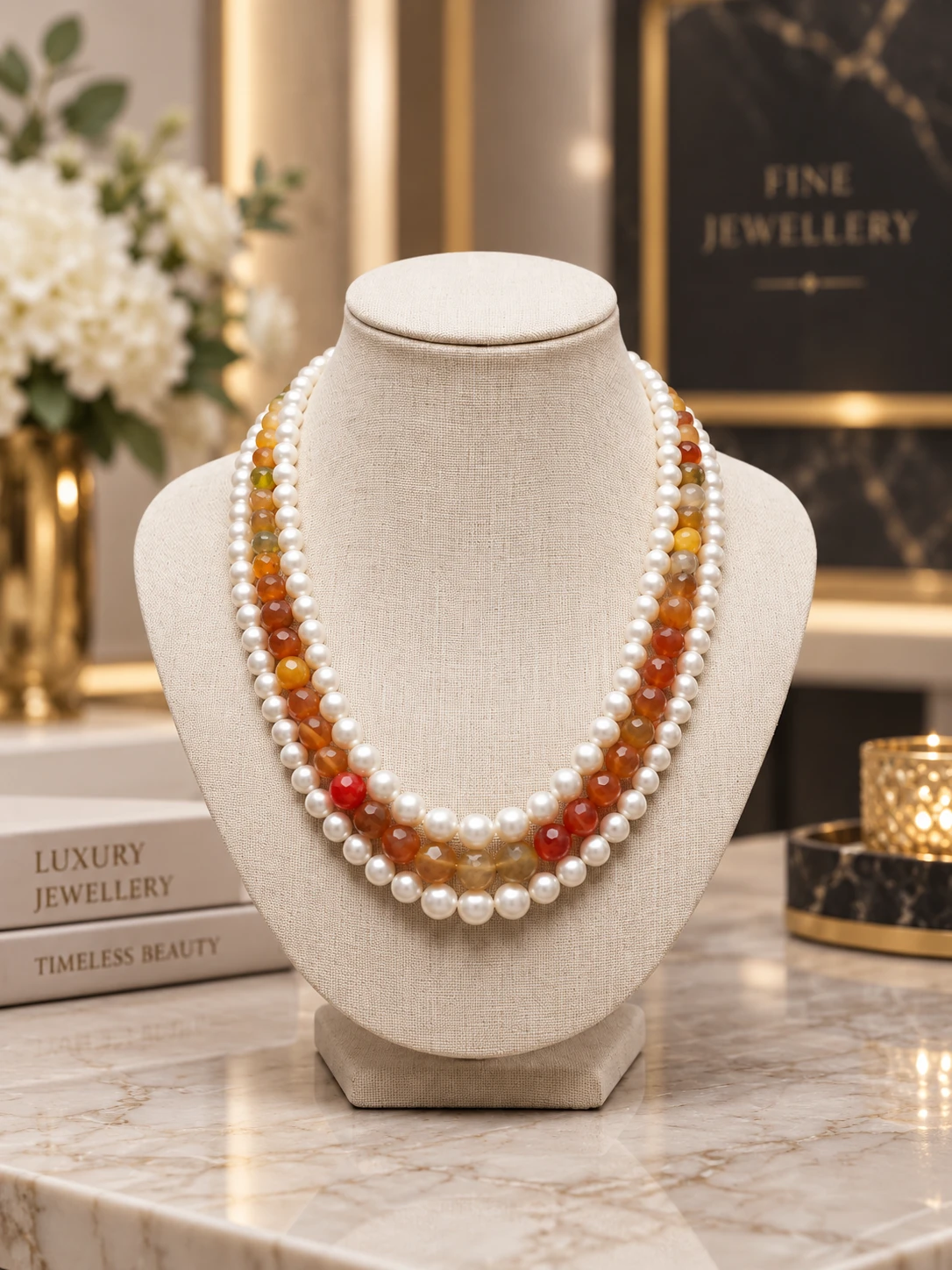 The Tangerine Pearl Necklace