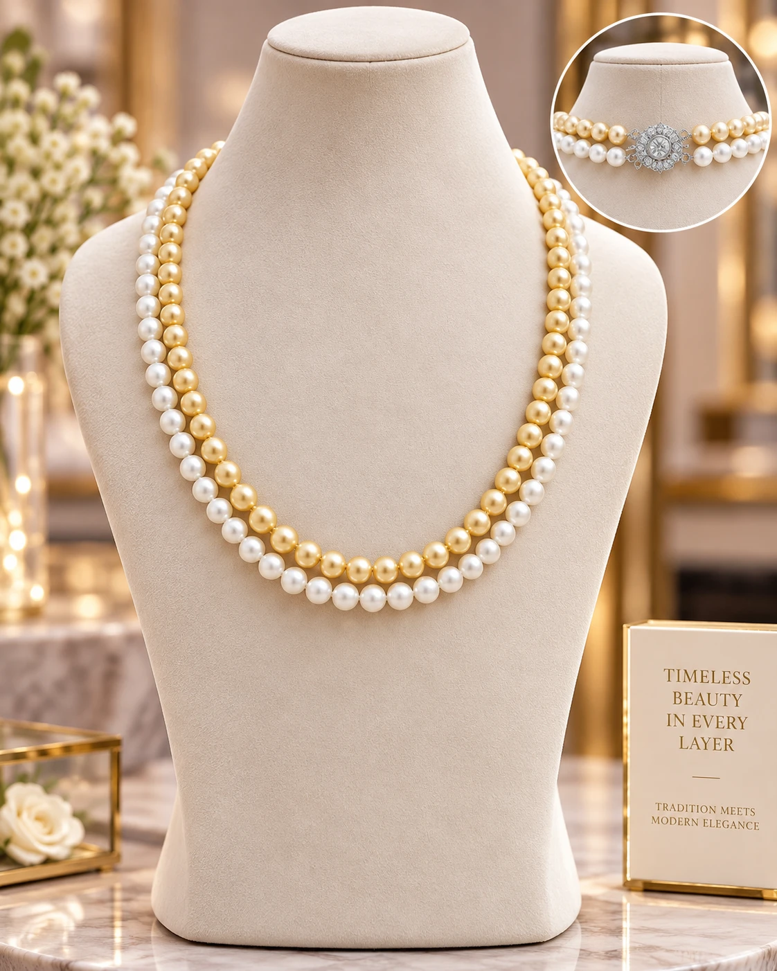 The Ivory Crescent Necklace-Layered